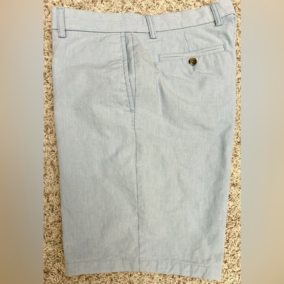 Men’s Old Navy Bermuda Shorts Built in Flex Ultimate Slim Blue Stripe Pockets 34 - Picture 1 of 6